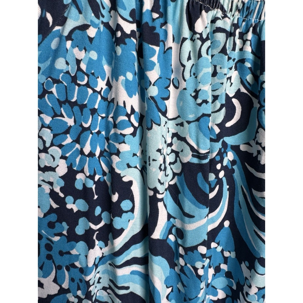 Lilly Pulitzer XXS Blue Floral Skirt Overlay Romper Long Sleeve Skort - Picture 2 of 7